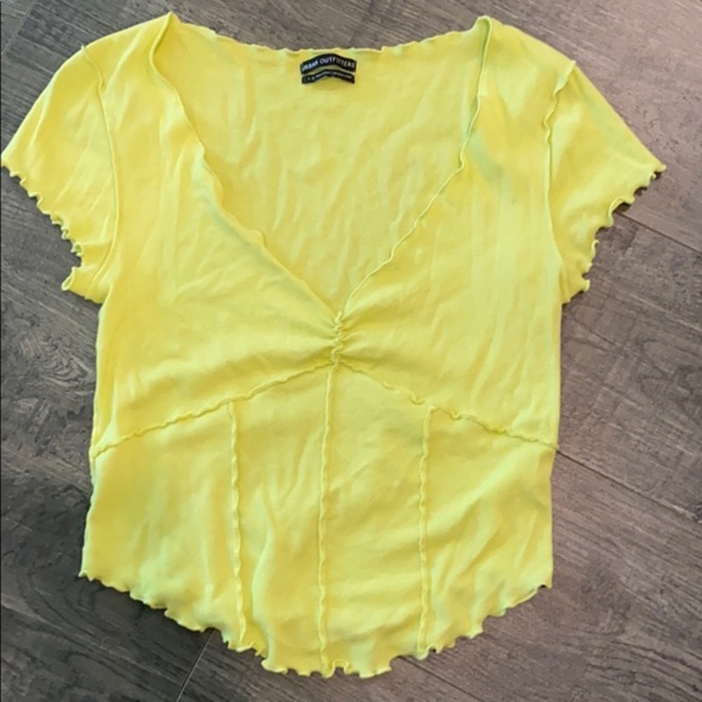 Urban Outfitters Yellow Lime V Top